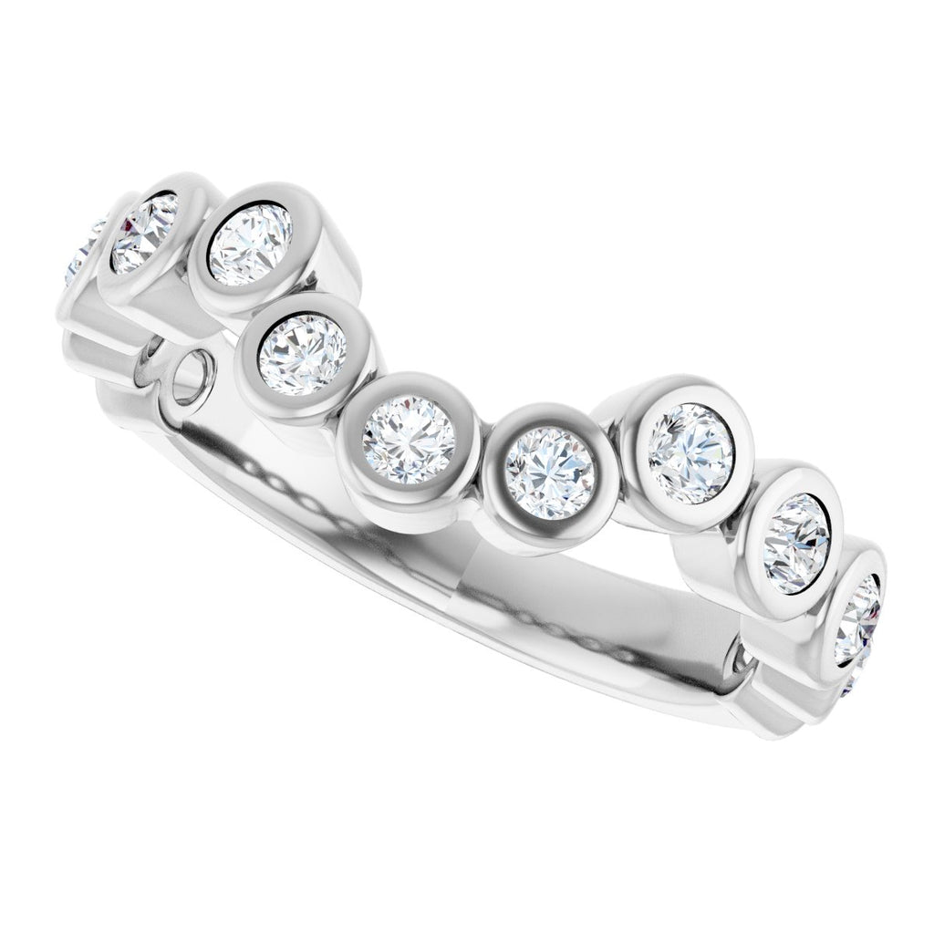 Bezel-Set Accented Engagement Ring or Band