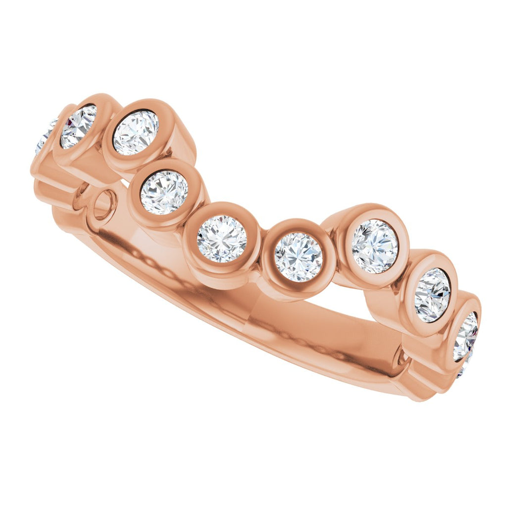 Bezel-Set Accented Engagement Ring or Band
