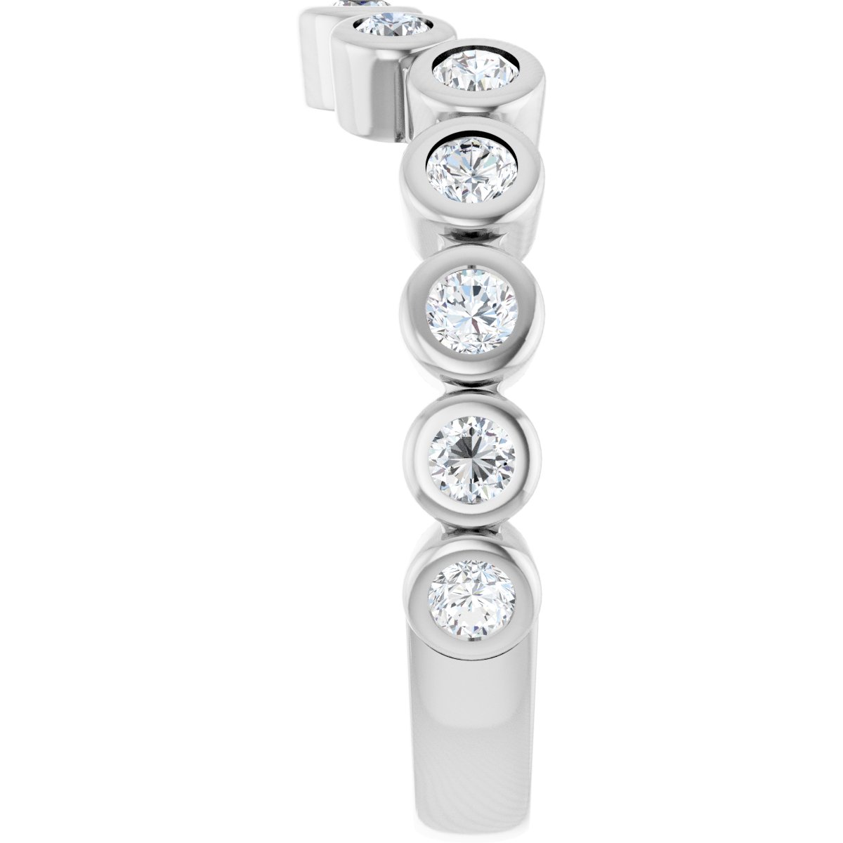 Bezel-Set Accented Engagement Ring or Band