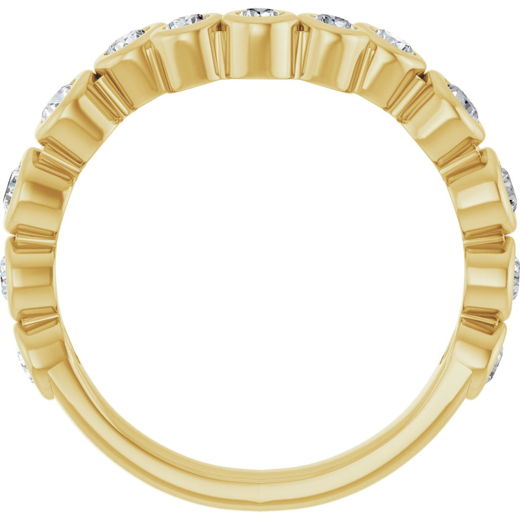 Bezel-Set Accented Engagement Ring or Band