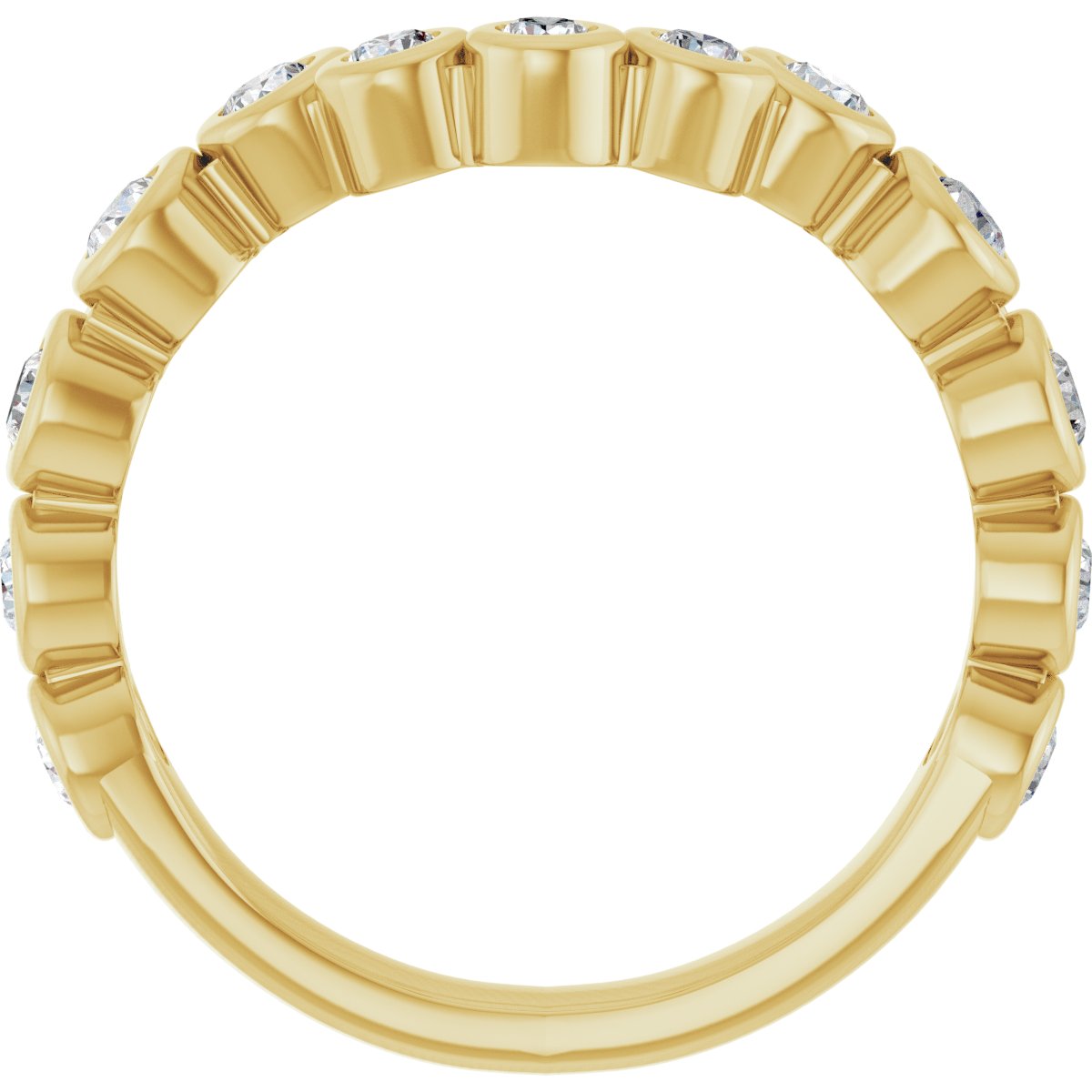 Bezel-Set Accented Engagement Ring or Band
