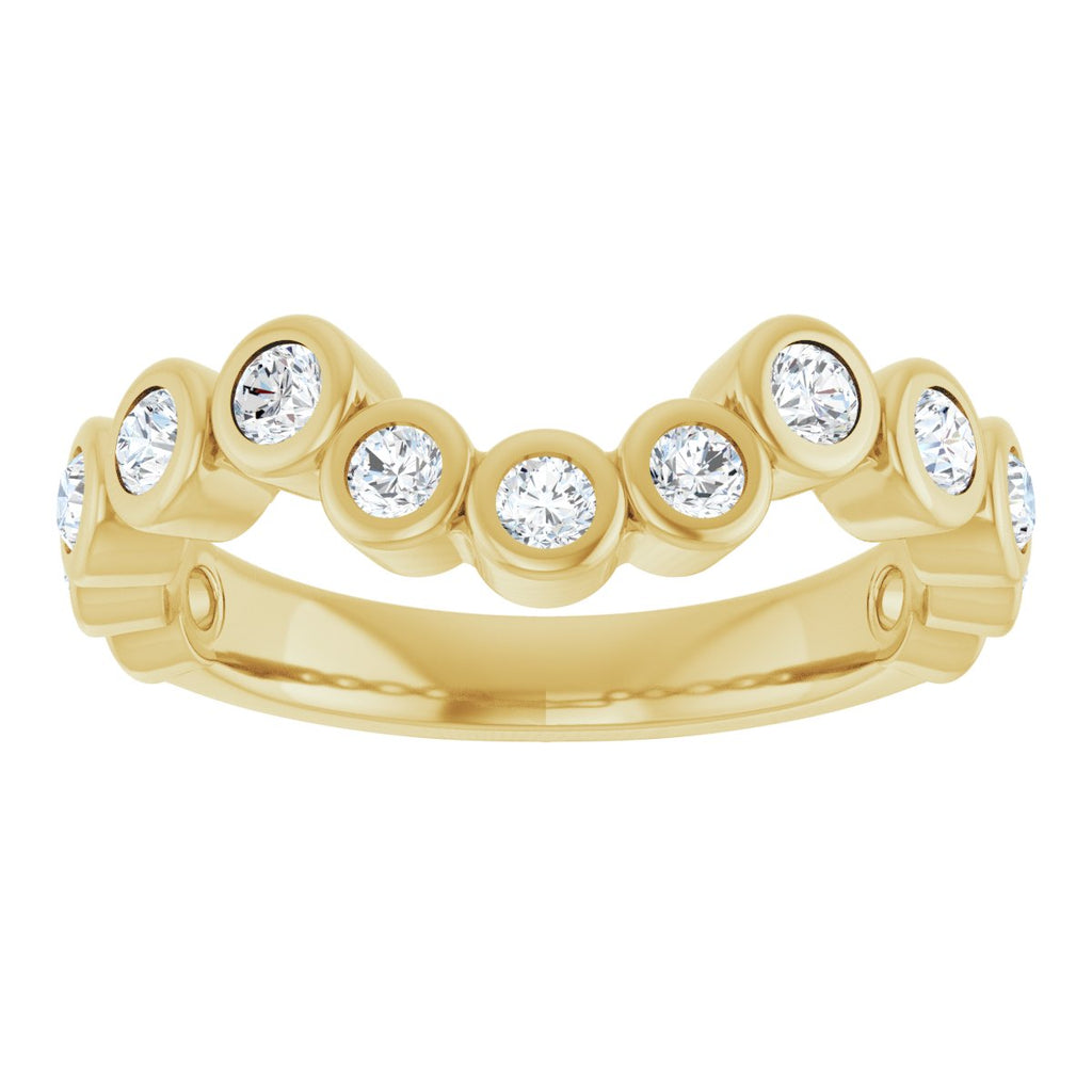 Bezel-Set Accented Engagement Ring or Band