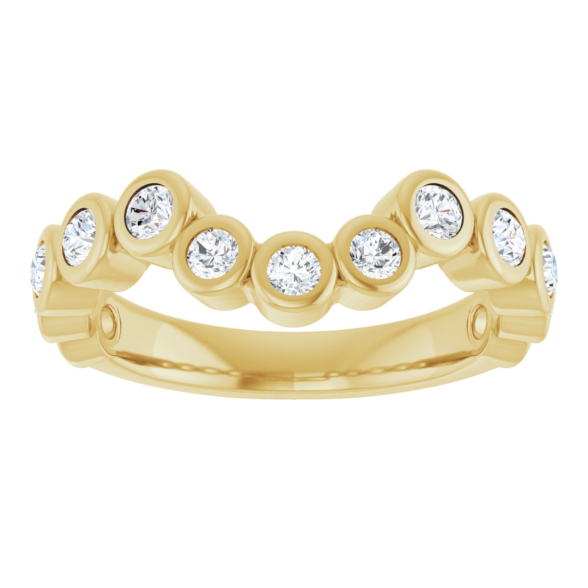 Bezel-Set Accented Engagement Ring or Band