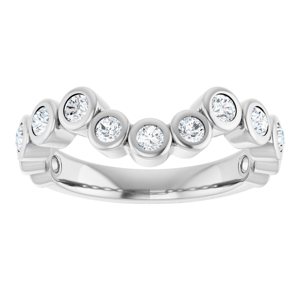 Bezel-Set Accented Engagement Ring or Band