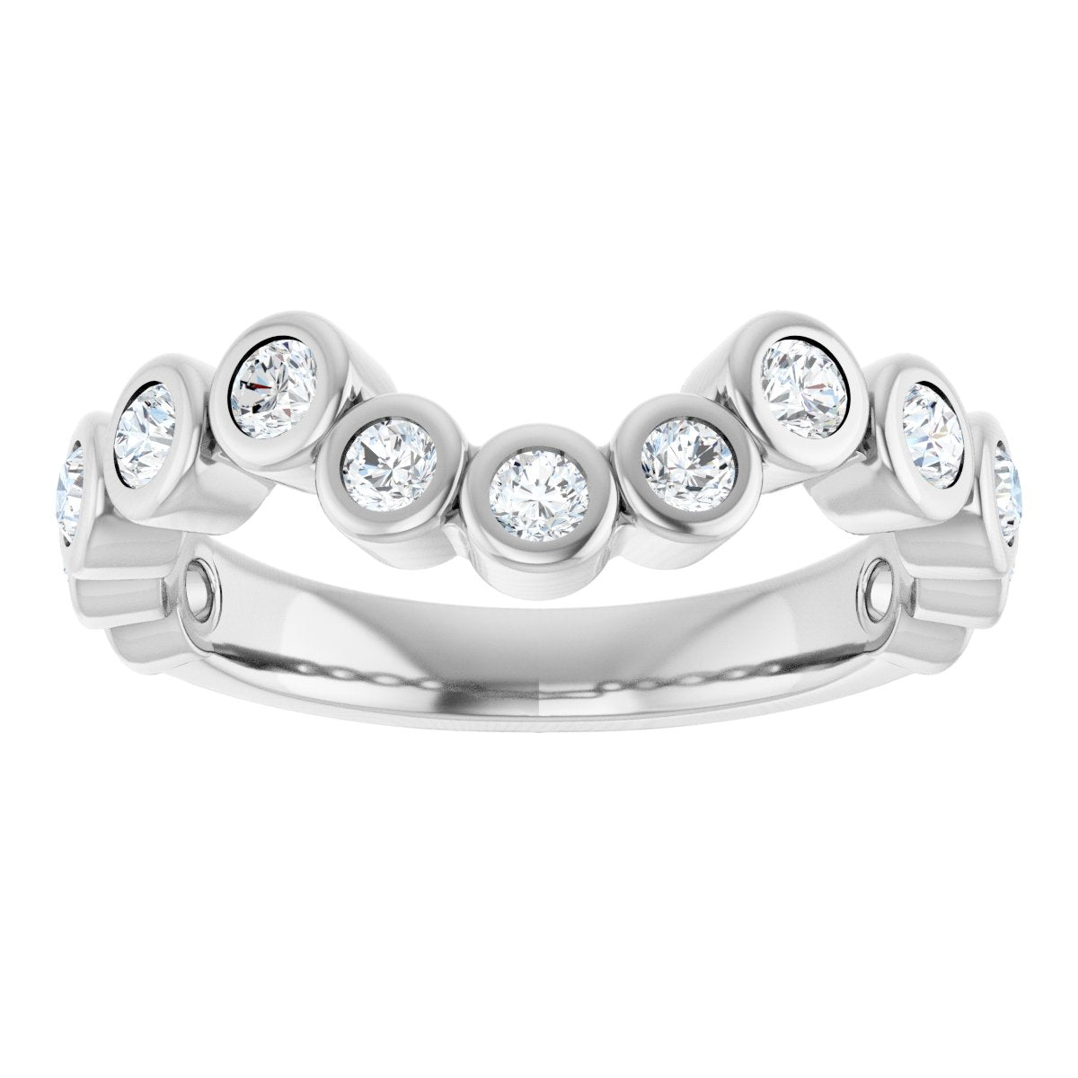 Bezel-Set Accented Engagement Ring or Band