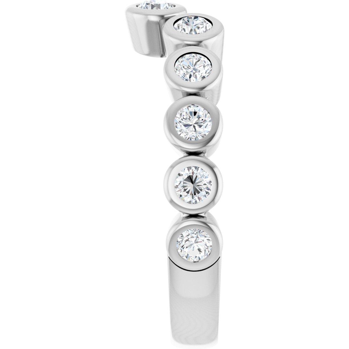 Bezel-Set Accented Engagement Ring or Band