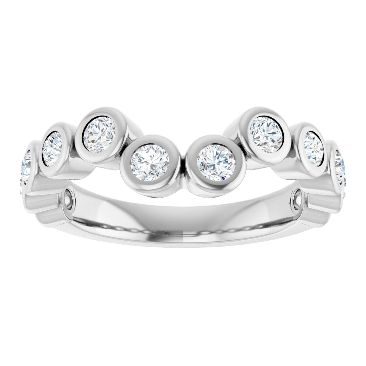 Bezel-Set Accented Engagement Ring or Band