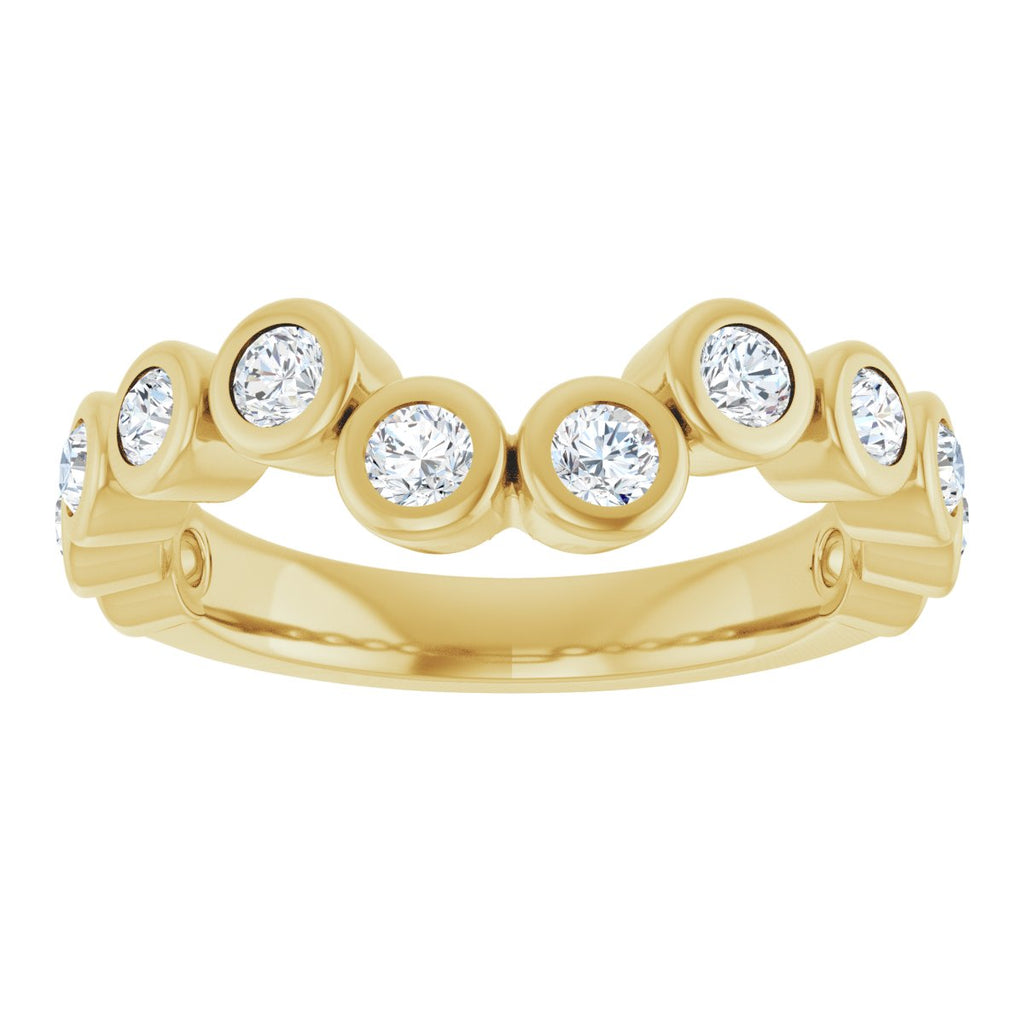 Bezel-Set Accented Engagement Ring or Band