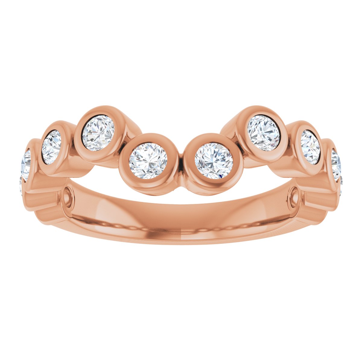 Bezel-Set Accented Engagement Ring or Band