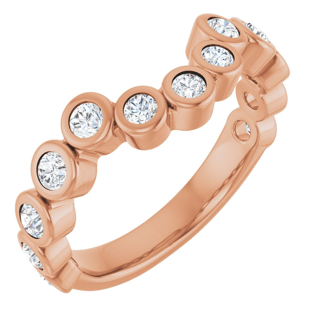 Bezel-Set Accented Engagement Ring or Band