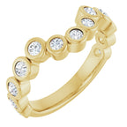 Bezel-Set Accented Engagement Ring or Band