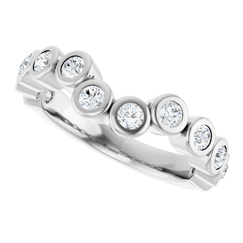 Bezel-Set Accented Engagement Ring or Band