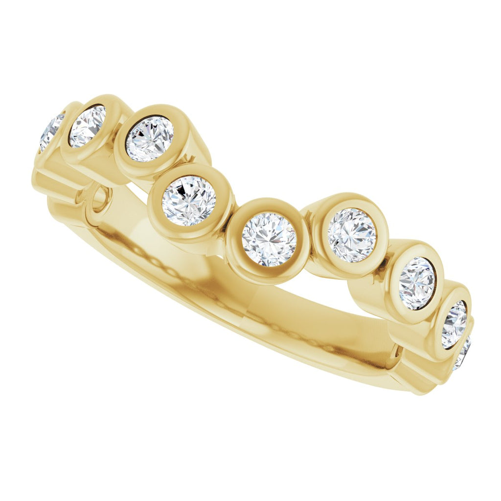 Bezel-Set Accented Engagement Ring or Band