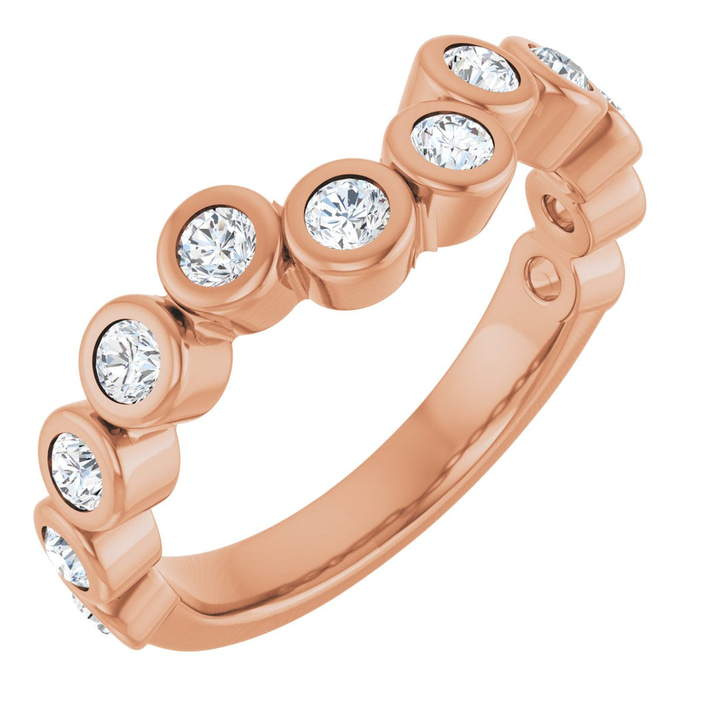 Bezel-Set Accented Engagement Ring or Band