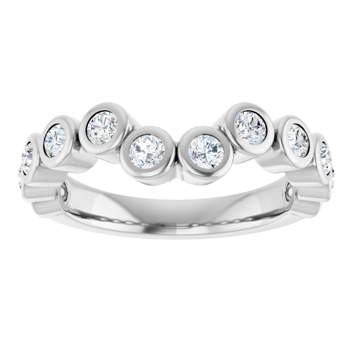 Bezel-Set Accented Engagement Ring or Band
