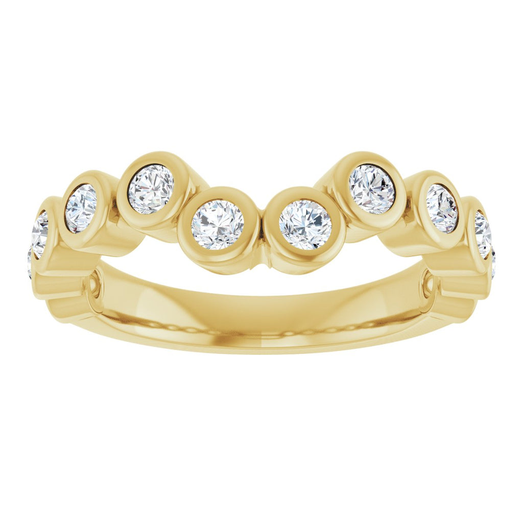 Bezel-Set Accented Engagement Ring or Band
