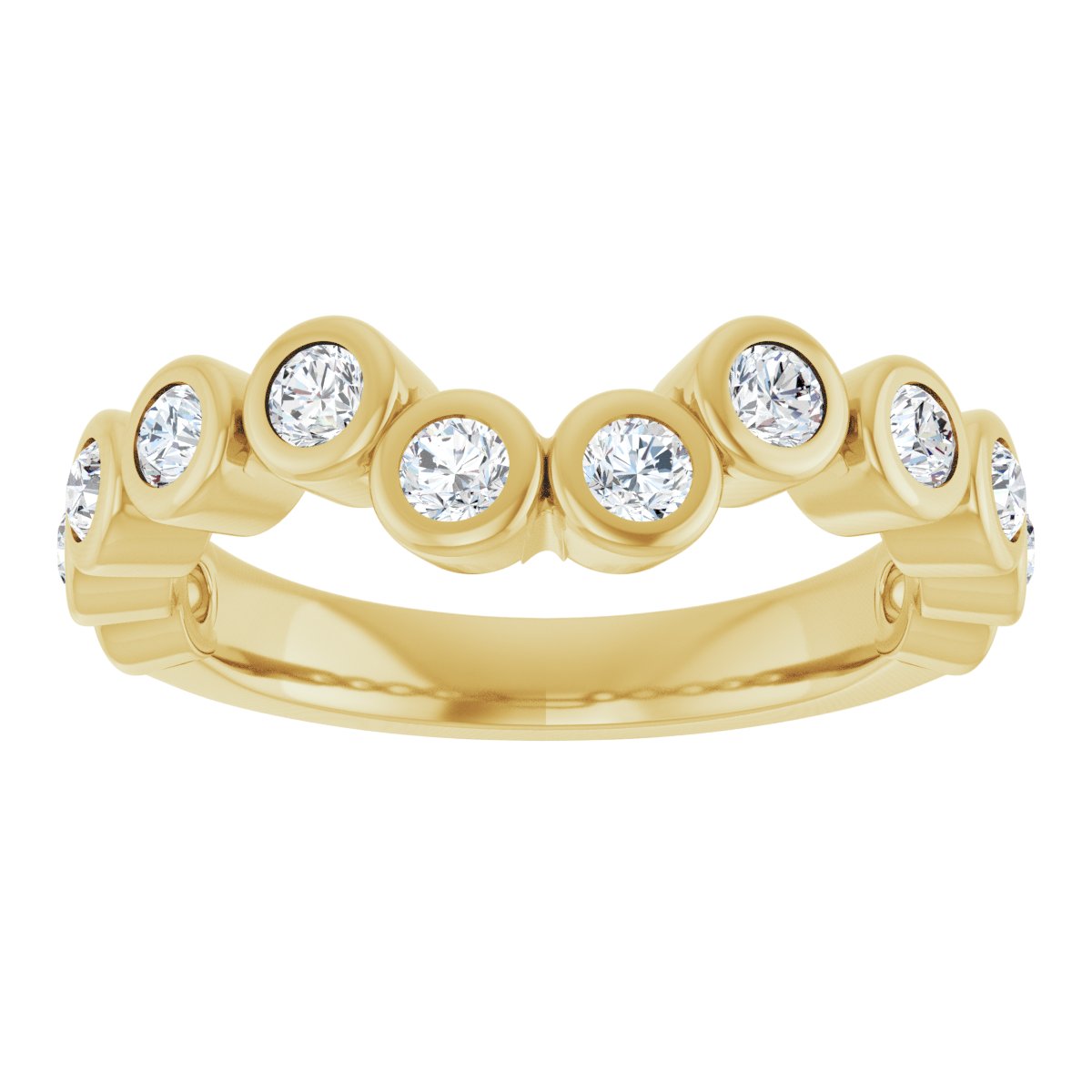 Bezel-Set Accented Engagement Ring or Band