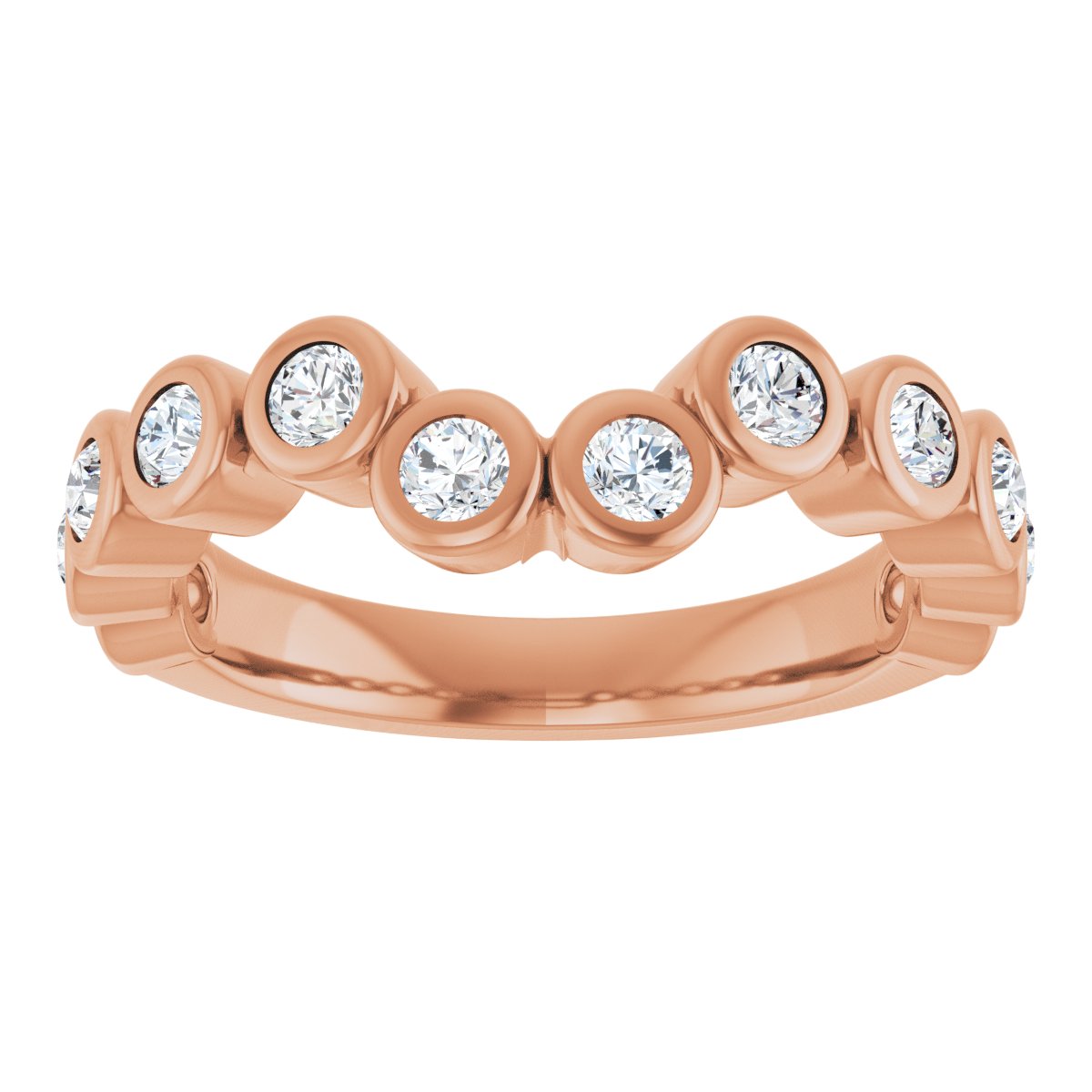 Bezel-Set Accented Engagement Ring or Band