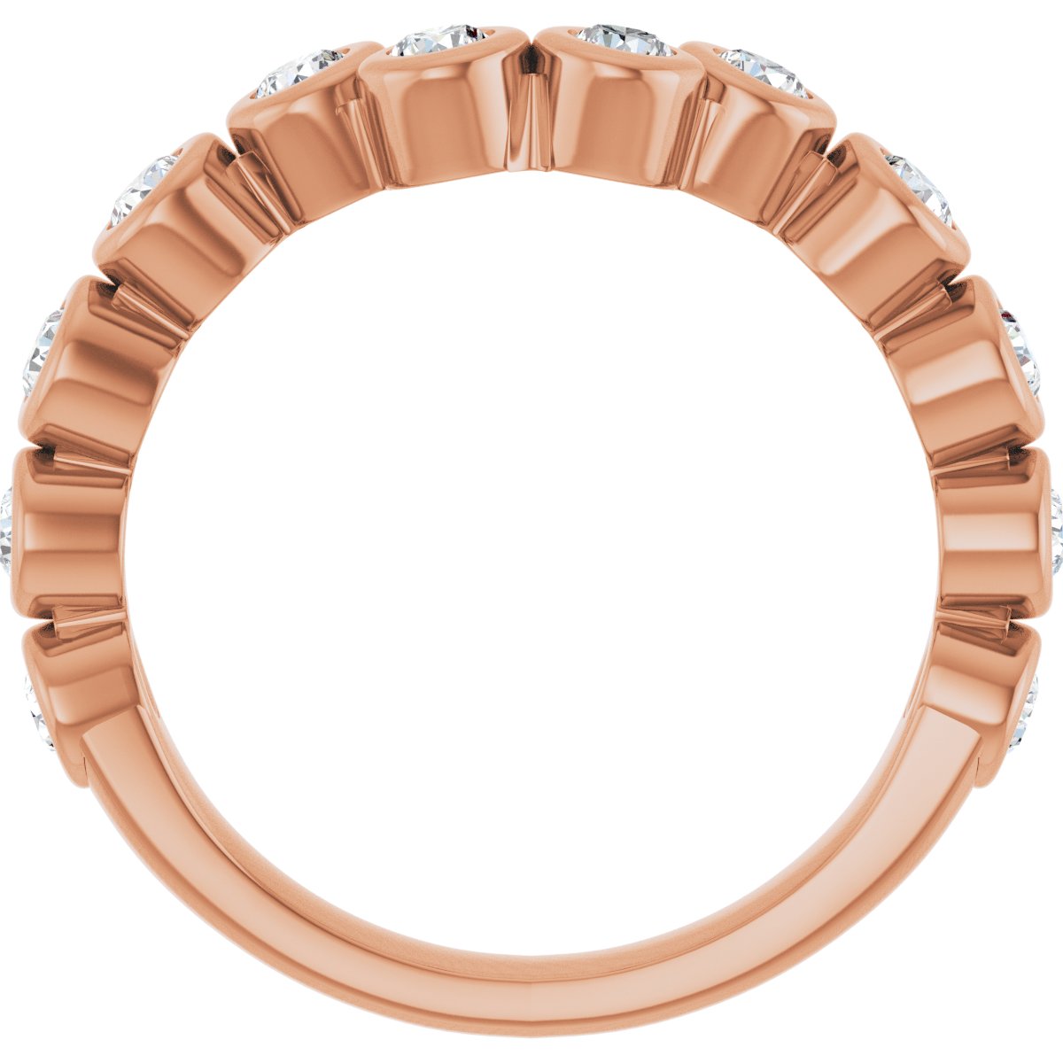 Bezel-Set Accented Engagement Ring or Band