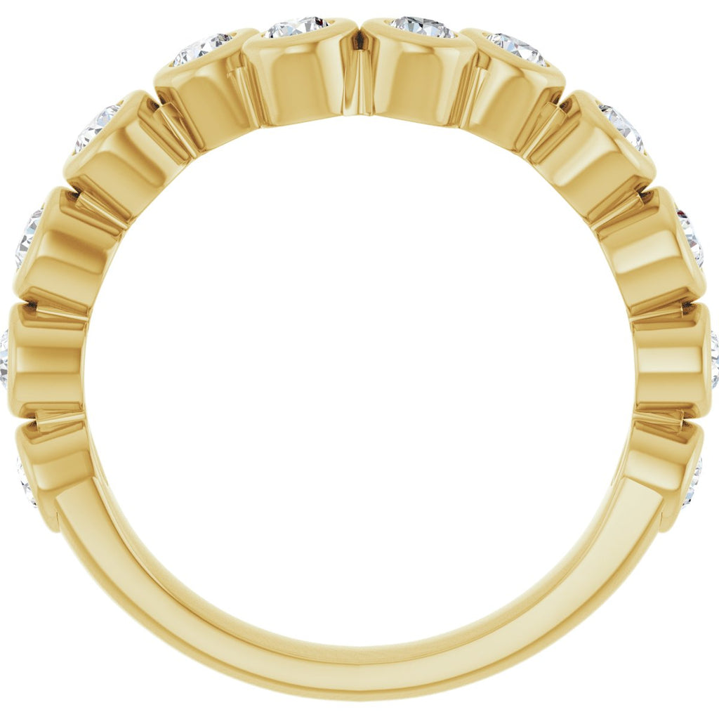 Bezel-Set Accented Engagement Ring or Band