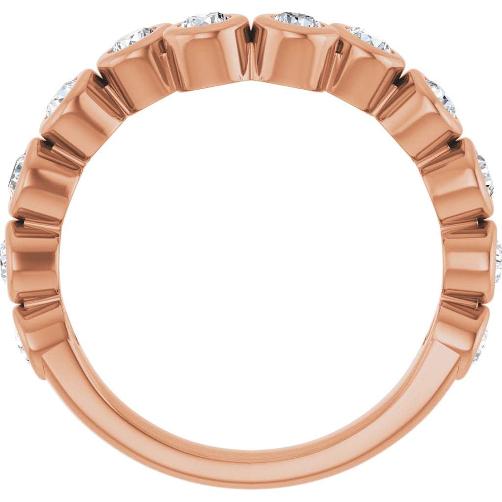 Bezel-Set Accented Engagement Ring or Band