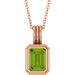 Back-Set Solitaire Necklace or Pendant