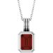 Back-Set Solitaire Necklace or Pendant
