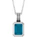 Back-Set Solitaire Necklace or Pendant