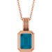 Back-Set Solitaire Necklace or Pendant