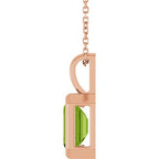 Back-Set Solitaire Necklace or Pendant