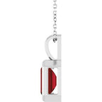Back-Set Solitaire Necklace or Pendant