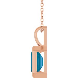 Back-Set Solitaire Necklace or Pendant
