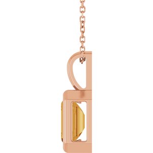 Back-Set Solitaire Necklace or Pendant