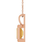 Back-Set Solitaire Necklace or Pendant
