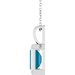 Back-Set Solitaire Necklace or Pendant