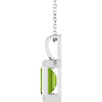 Back-Set Solitaire Necklace or Pendant