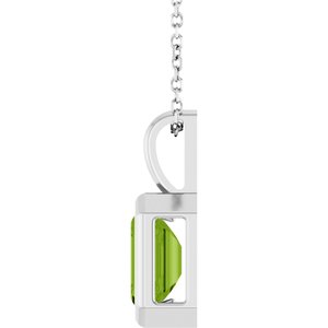 Back-Set Solitaire Necklace or Pendant