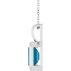 Back-Set Solitaire Necklace or Pendant