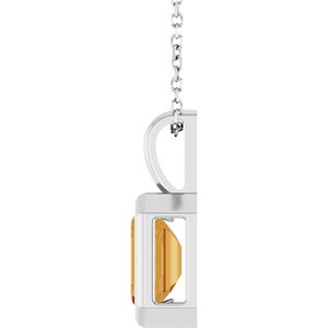 Back-Set Solitaire Necklace or Pendant