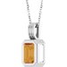 Back-Set Solitaire Necklace or Pendant