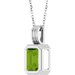 Back-Set Solitaire Necklace or Pendant