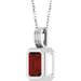 Back-Set Solitaire Necklace or Pendant