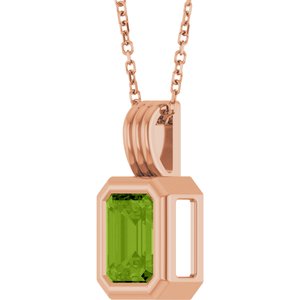 Back-Set Solitaire Necklace or Pendant