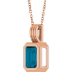 Back-Set Solitaire Necklace or Pendant