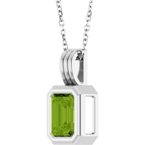 Back-Set Solitaire Necklace or Pendant