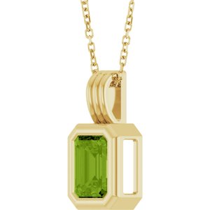 Back-Set Solitaire Necklace or Pendant