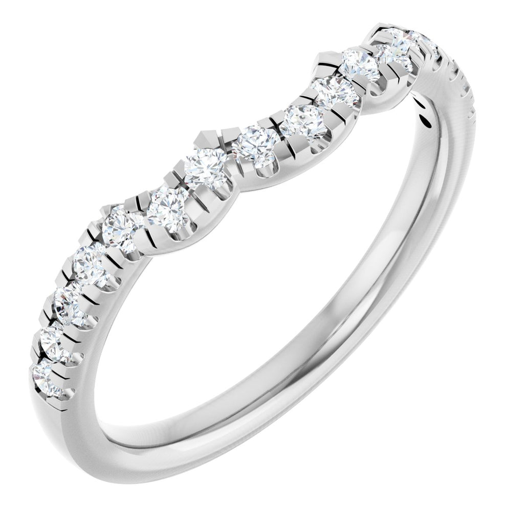 Double Claw-Prong Three-Stone Engagement Ring or Band