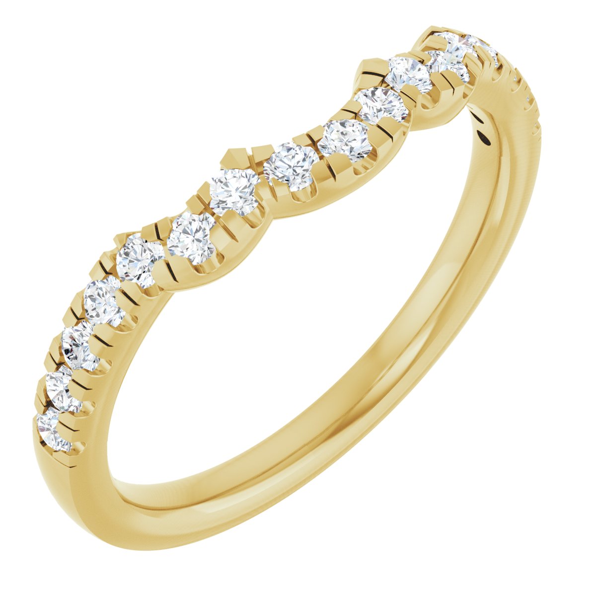 Double Claw-Prong Three-Stone Engagement Ring or Band
