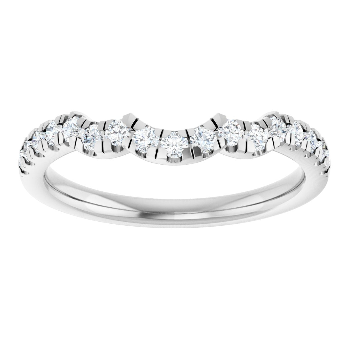 Double Claw-Prong Three-Stone Engagement Ring or Band
