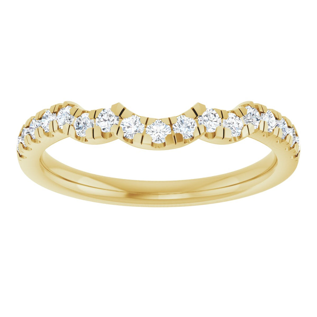 Double Claw-Prong Three-Stone Engagement Ring or Band
